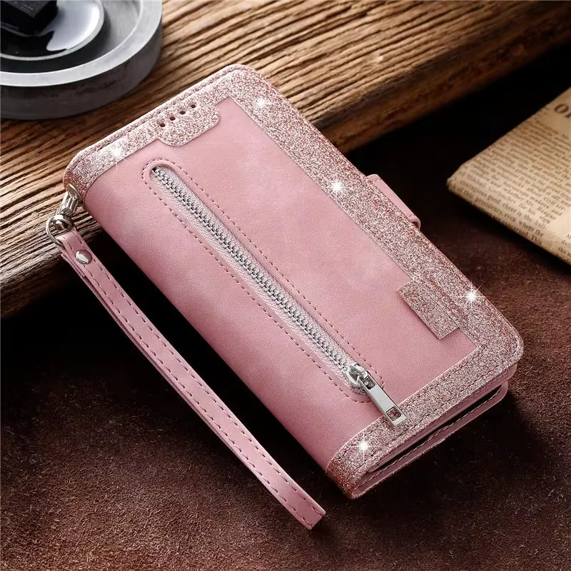 <tc>High-Quality Leather iPhone Case with Zipper, Card Holder, Stand, and Strap | Flip Cover Case for Apple iPhone 17/17 Air, 16/16e, 15, 14, 13, 12 Pro Max, Pro, Plus & Mini - Versatile Protective Cover</tc>