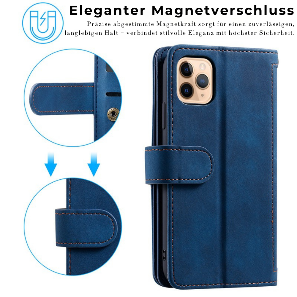 <tc>High-Quality Leather iPhone Case with Zipper, Card Holder, Stand, and Strap | Flip Cover Case for Apple iPhone 17/17 Air, 16/16e, 15, 14, 13, 12 Pro Max, Pro, Plus & Mini - Versatile Protective Cover</tc>