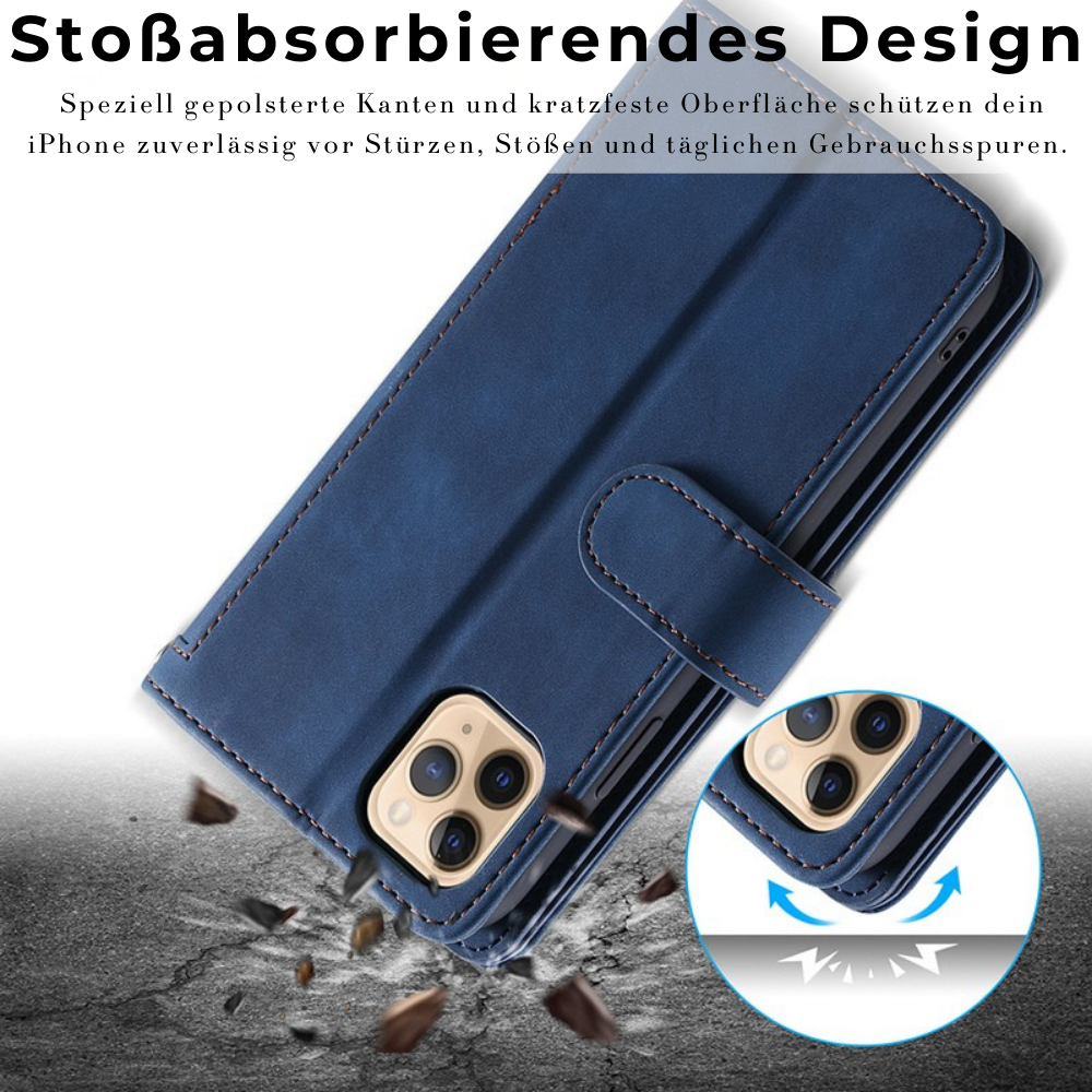 <tc>High-Quality Leather iPhone Case with Zipper, Card Holder, Stand, and Strap | Flip Cover Case for Apple iPhone 17/17 Air, 16/16e, 15, 14, 13, 12 Pro Max, Pro, Plus & Mini - Versatile Protective Cover</tc>