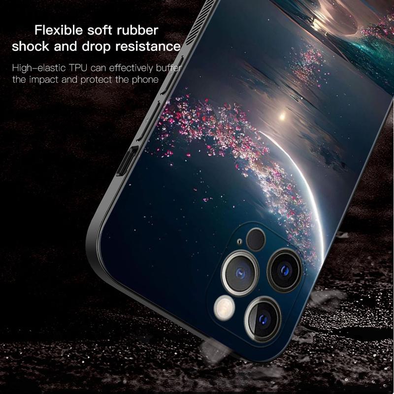 Luxus-Design: Romantische Strandlandschaft bei Nacht iPhone-Hülle