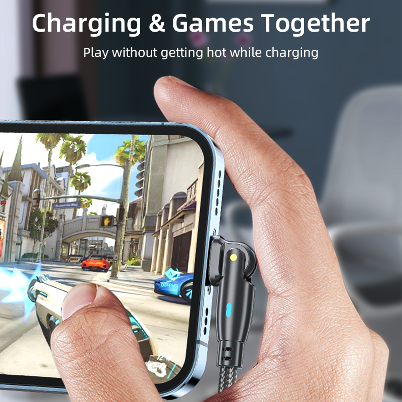 High Durability & Premium 3A Schnellladekabel Typ C für Samsung 180 Rotation Apple iPhone Kabel Realme - Phone Heaven Zone