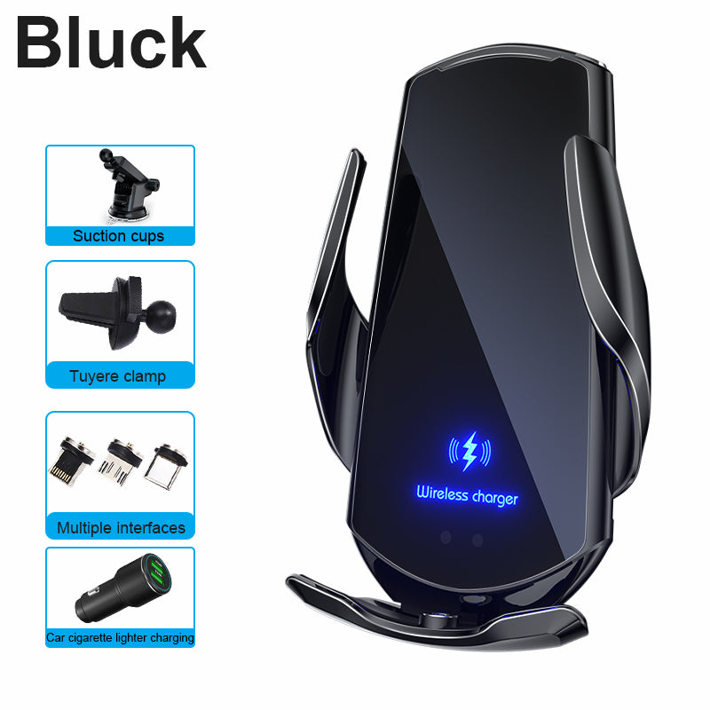 Car Wireless Phone 30 W Fast Charger | Premium USB Type-C with Magnetic Infrared Sensor, LED Indicator & Car Mount - Compatible with Smartphones, Apple iPhone, Samsung, iOS & Android