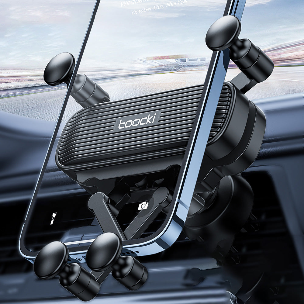 GravityDrive Premium Handyhalter - Lüftungsklammer mit Schwerkraftsensor für iPhone, Xiaomi, Samsung & 4,7-6,9 Zoll Handys