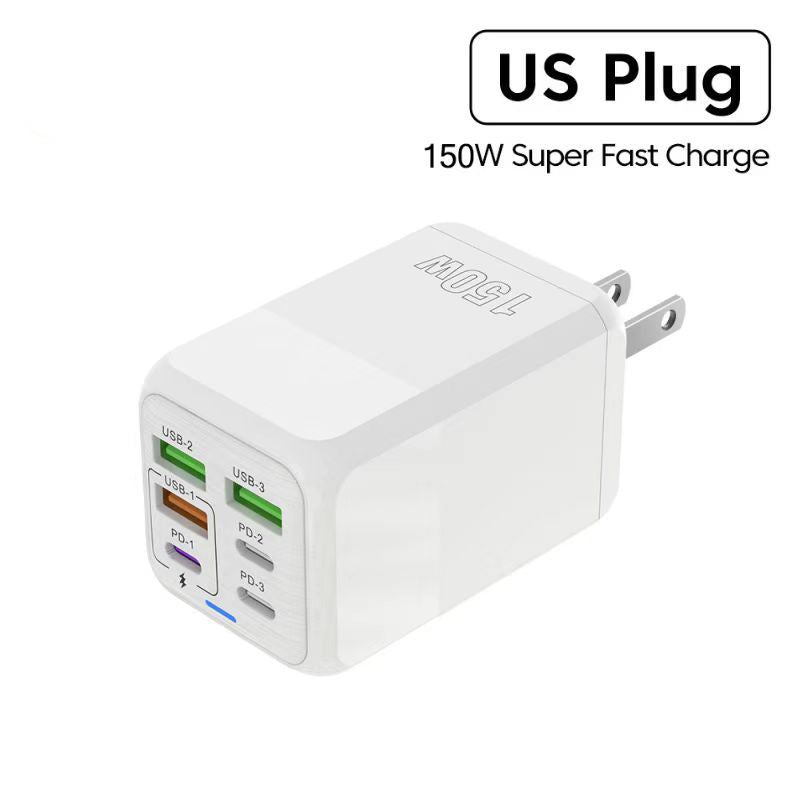 Premium 65W Gan Charger Desktop Fast Charger | 4-in-1 Laptop & Mobile Adapter for Smartphones, Apple iPhone, Samsung, iOS & Android - Fast Charging