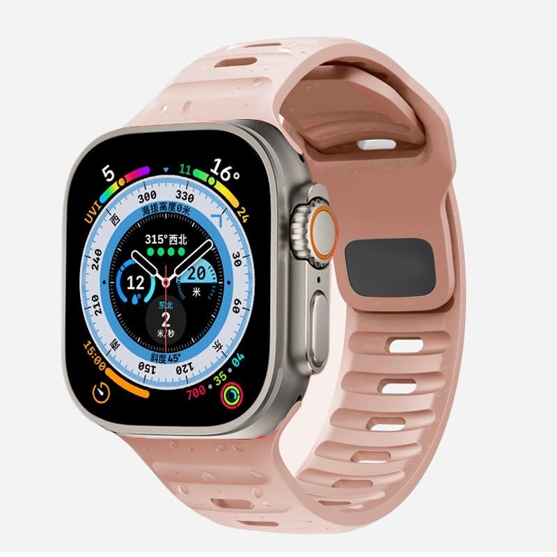 Premium Weiches Silikonarmband für Apple Watch | Elegant, Langlebig & Perfektes Sportarmband für jede Größe (49mm-38mm)