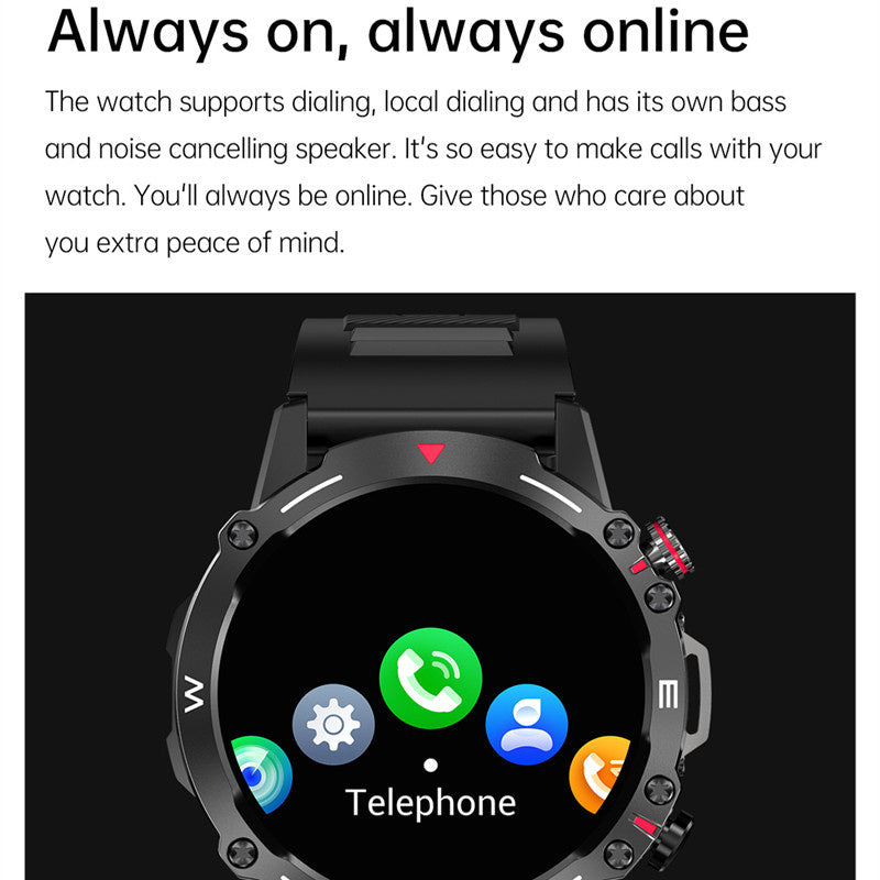 Hochwertiges Smartwatch 2024 für Männer, Bluetooth-Anruf, wasserdichte Uhren