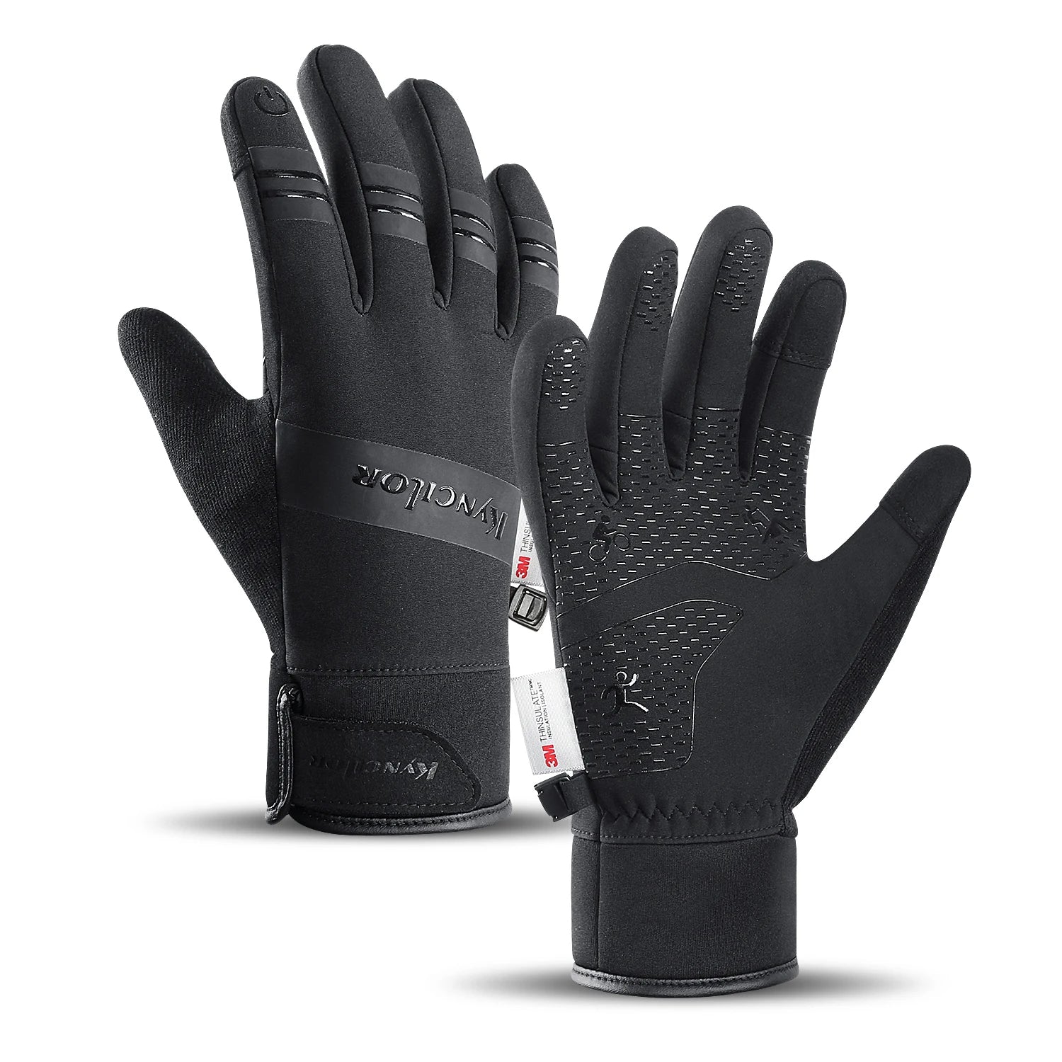 Hochwertige warme 3M-Laufhandschuhe für Radfahren, Touchscreen, Motorrad, Outdoor, Roller, winddicht, Sport, Reiten