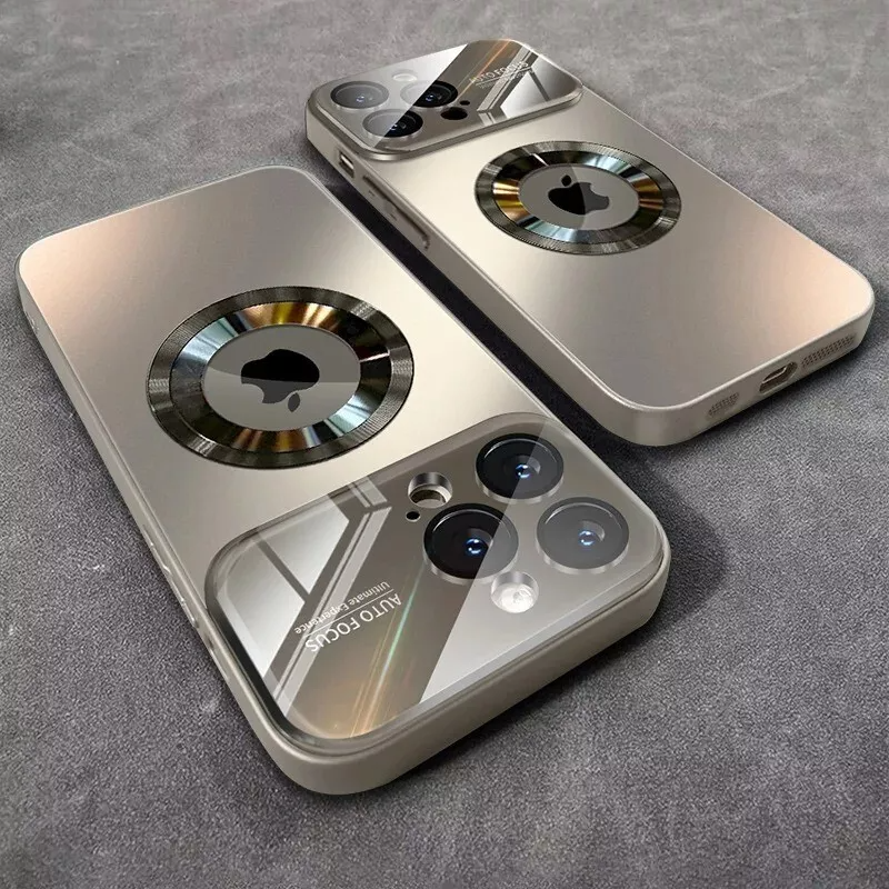Luxury Matte Magnetic iPhone Case with Glass Lens Camera Protection | Shockproof & MagSafe Compatible | Armor Protective Cover for Apple iPhone 16/15/14/13/12 Pro Max Plus Mini | Limited Edition