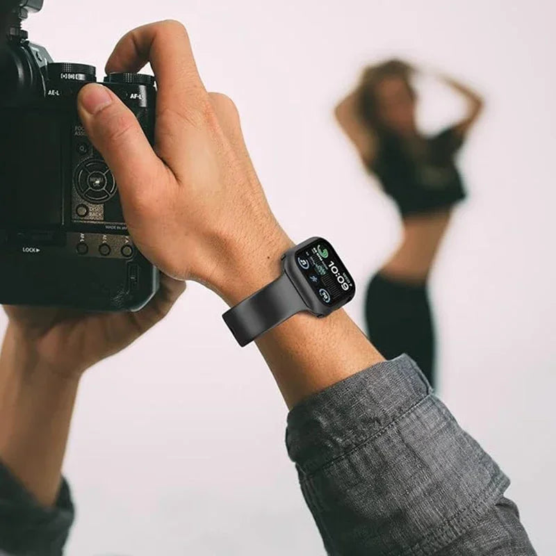 Gehärtete Glasschutz PC-Stoßfänger Apple Watch Serie 9/8/7/6/5/4/SE Schutzfolie Gehäuse 38mm, 40mm, 41mm, 42mm,