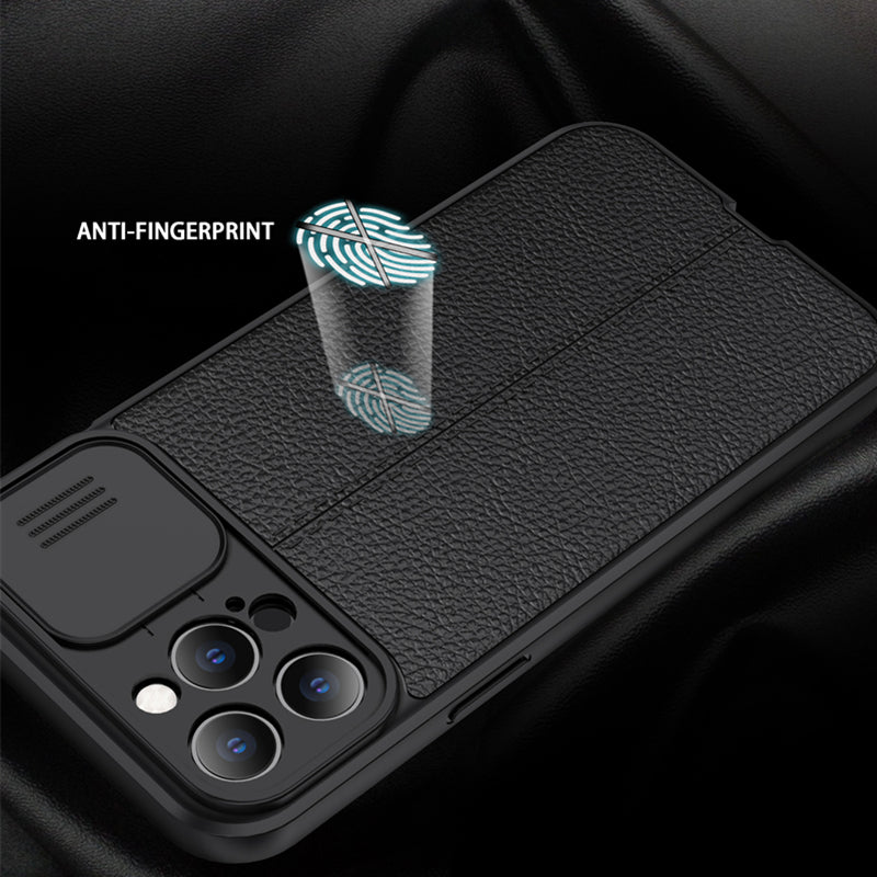 Premium Camera Slider Lens with Luxurious Leather Texture iPhone Case | MagSafe Case with Full Protection and Camera Lens Cover for Apple iPhone 16/15/14/13/12 Pro Max Plus Mini | Heavy Duty Phone Case | Premium Protective Case
