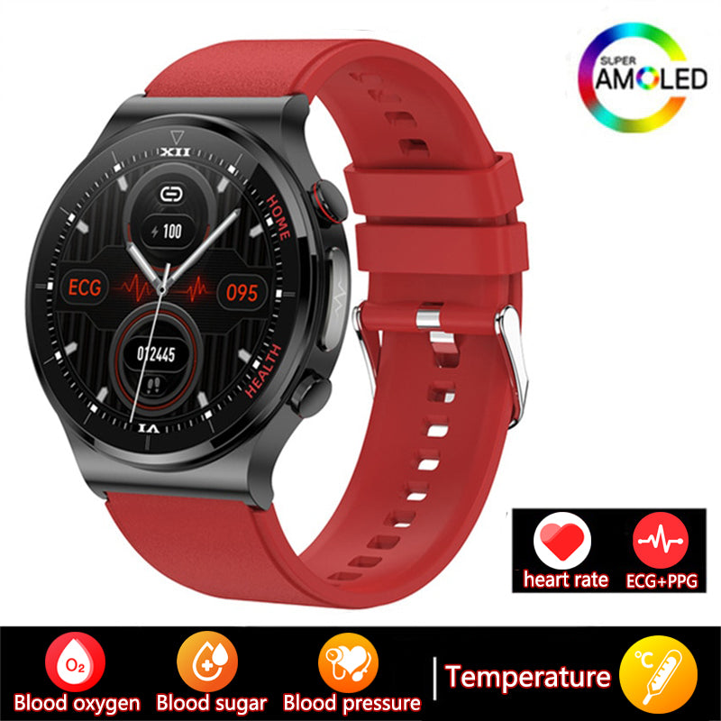 Premium Smartwatch für Männer | Uhr 4 Pro mit AMOLED HD Bildschirm Bluetooth Anruf, GPS Herzfrequenzmessung