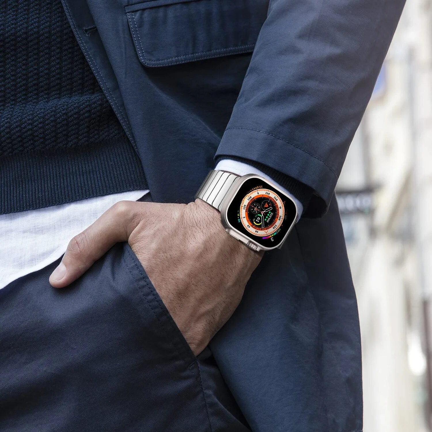 Titan Farbband für Luxury Apple Watch Serie 10/9/8/7/6/5/4/3/2/1 & Ultra 2/1, SE: 2024, 2023, 2022, 2021, 2020, 2019, 2018,