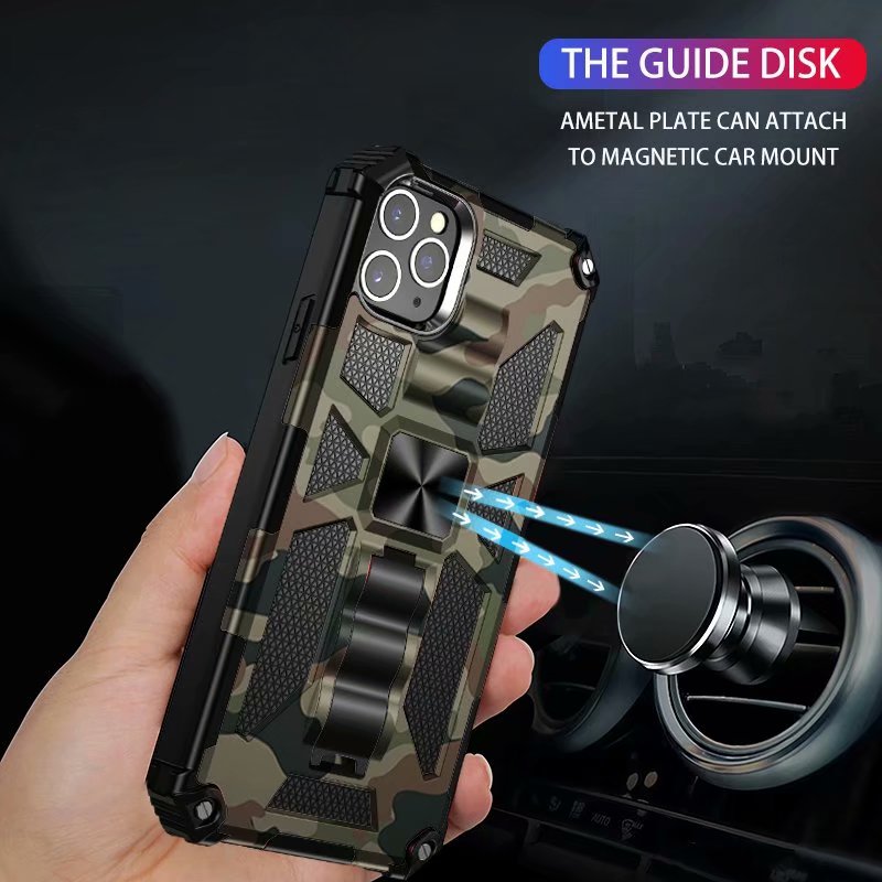 Hochwertige Hybrid-Militärpanzerung iPhone-Hülle MagSafe
