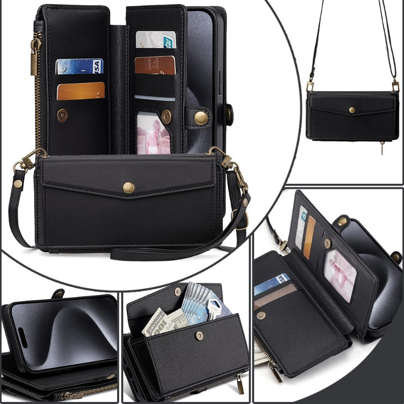 SecureSwipe Premium Leather Wallet Case for Apple iPhone 16/15/14/13/12 Pro Max Plus Mini | Wallet & Coin Purse Features: Magnetic Closure, Multiple Card Slots, Scratch-Resistant, Shockproof & Lightweight Design