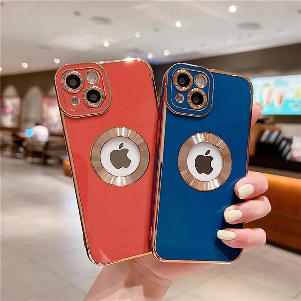 Luxury Plated Shockproof iPhone iPhone 16/15/14/13/12 Pro Max Plus Mini Case with MagSafe | Crystal Clear Glass, Enhanced Camera Protection & Elegant Silicone Design Cover