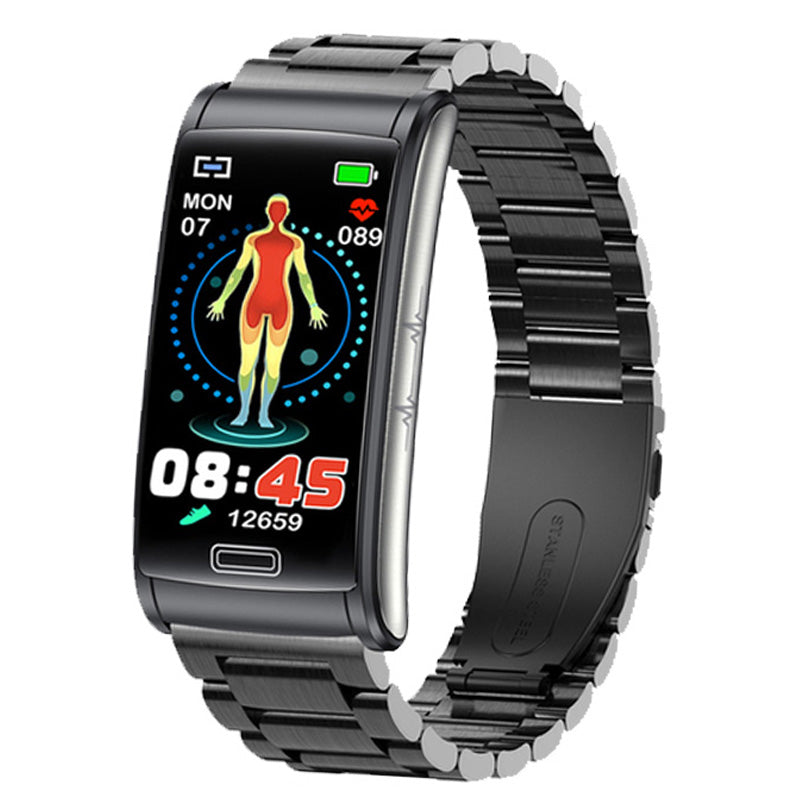 Hochwertiges, nicht-invasives Blutzucker-EKG + PPG Gesundheits-Smart-Armband | IP68 Wasserdichte Sport-Smartwatch für Männer
