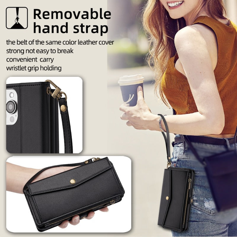 SecureSwipe Premium Leather Wallet Case for Apple iPhone 16/15/14/13/12 Pro Max Plus Mini | Wallet & Coin Purse Features: Magnetic Closure, Multiple Card Slots, Scratch-Resistant, Shockproof & Lightweight Design