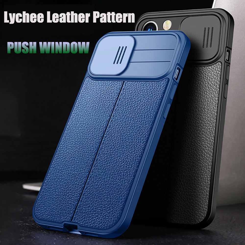 Premium Camera Slider Lens with Luxurious Leather Texture iPhone Case | MagSafe Case with Full Protection and Camera Lens Cover for Apple iPhone 16/15/14/13/12 Pro Max Plus Mini | Heavy Duty Phone Case | Premium Protective Case