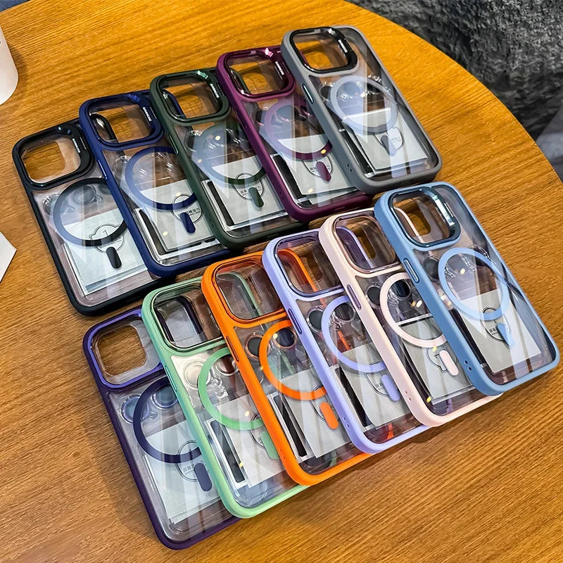 Premium iPhone Case Clear HD | Magnetic MagSafe & Wireless Charging | Shockproof Transparent Hybrid Armor with Camera Lens Protection for Apple iPhone 16/16e, 15, 14, 13, 12 Pro Max, Pro, Plus & Mini Cover