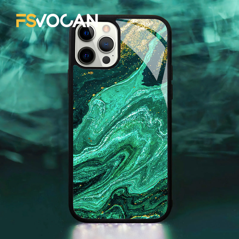 Luxury Gold Frame Marble iPhone Case Shockproof Cover | MagSafe Phone Case for Apple iPhone 16/15/14/13/12 Pro Max Plus Mini | Camera Protector, Cover & Armor Protective Case