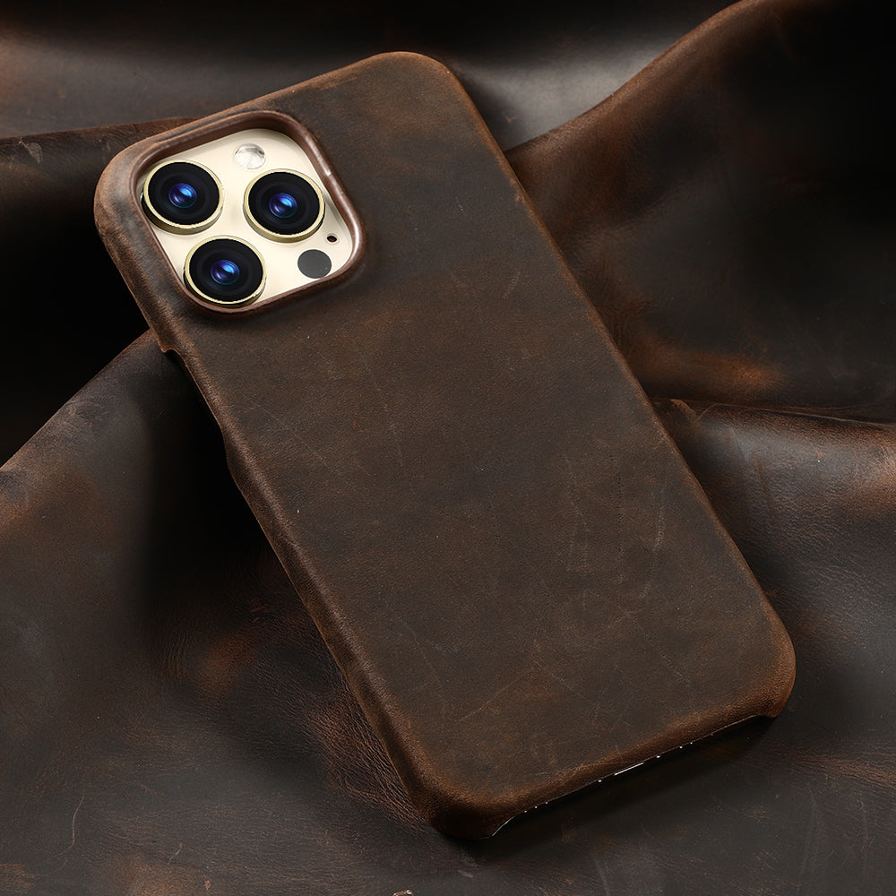 High-Quality Genuine Leather iPhone Case with Strap and Protective Cover | MagSafe Case with 360-Degree Protection & Camera Lens Protection for Apple iPhone 16/16e, 15, 14, 13, 12 Pro Max, Pro, Plus & Mini Cover | Shockproof Phone Case with Armor Shell