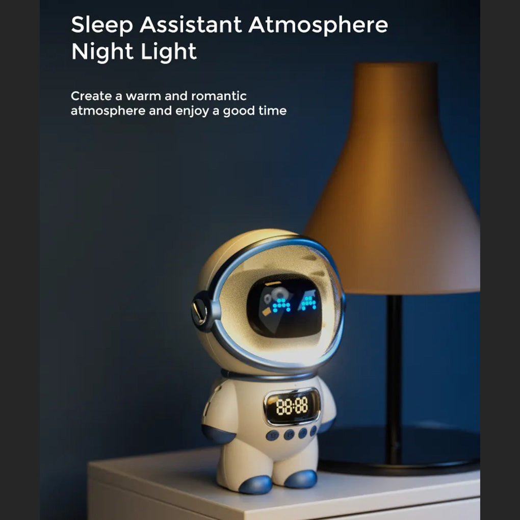 Premium Intelligenter Astronaut Bluetooth Lautsprecher | Kreativer Digitaler Smart Wecker FM Radio 