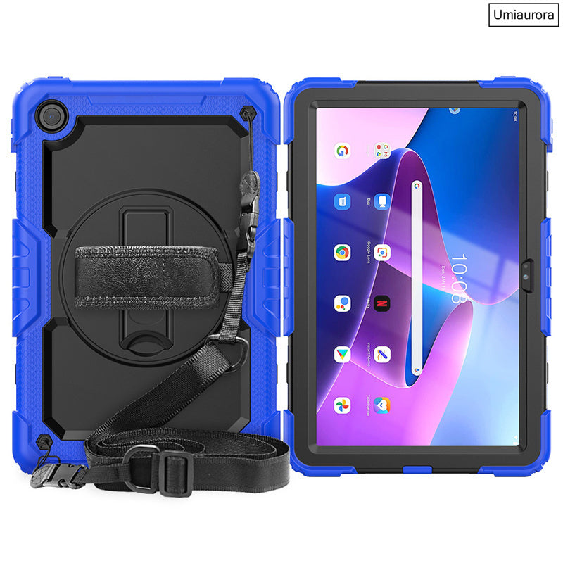 Premium Case: Apple iPad Hülle mit militärischem Schutz & Handschlaufe - Robustes Gehäuse & Cover für 10,2" 9. Gen, 9,7