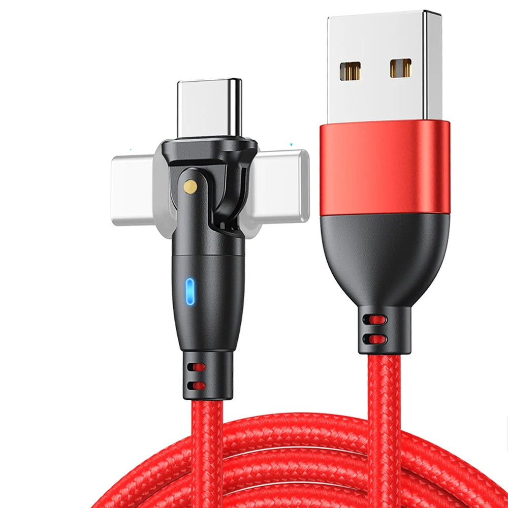 High Durability & Premium 3A Schnellladekabel Typ C für Samsung 180 Rotation Apple iPhone Kabel Realme - Phone Heaven Zone