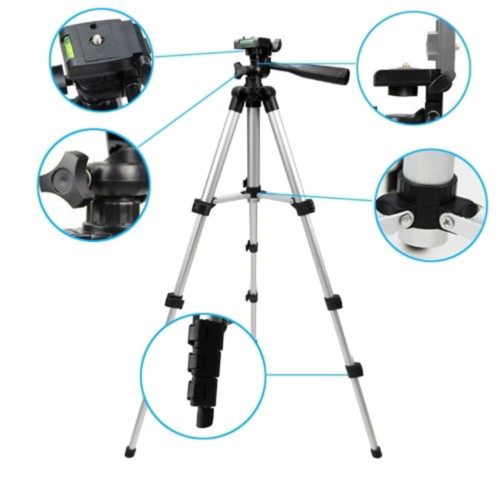 Professionelles Aluminium-Reisestativ, 140 cm für Videografie & Fotografie: Schnellplattenmontage, geeignet für Smartphones,